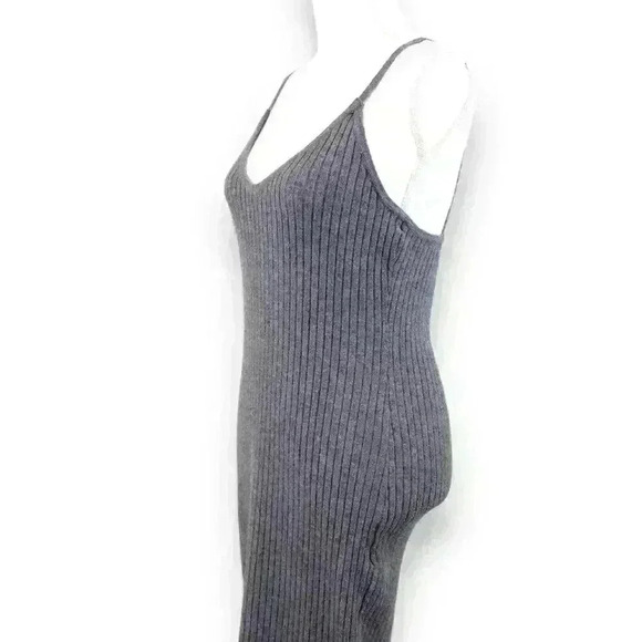 7 For All Mankind Gray Midi Sweater Tank Dress & Matching Cardigan Size Small - Picture 12 of 14